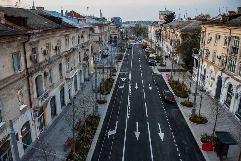 Улица Морская в Севастополе после реконструкции