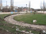 разрушенный стадион "Горняк" в Балаклаве